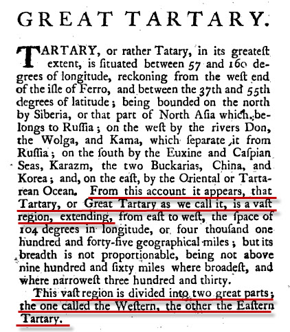 Great Tartary 1769